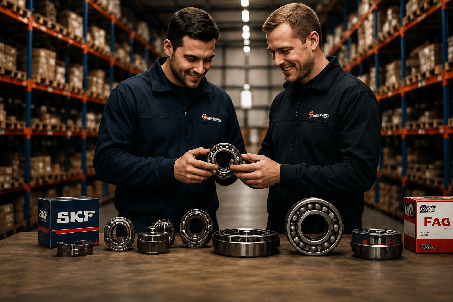 Alpha Bearings team and industrial bearings